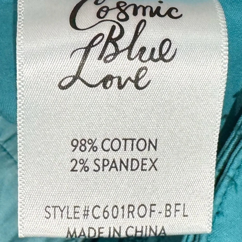 NWT Cosmic Blue Love Ocean Blue Rolled Hem Shorts Women’s Size 27/4 Mid Rise - Picture 4 of 7